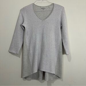 Kinross Cashmere Blend Tunic Sweater V-Neck 3/4 Sleeve Size XL Relaxed Fit